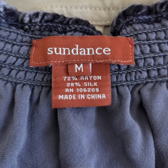 Sundance Womens Purple Floral Burnout Lace and Velvet Blouse size Medium - Picture 2 of 3